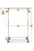 Clothing Storage & Accessories| Home it USA Chrome Steel Clothing Rack - YK51584