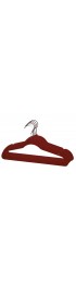 Hangers| Home Basics 10-Pack Plastic Non-Slip Grip Clothing Hanger (Burgundy) - YI47060