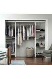 Wood Closet Organizers| Closets by Liberty 7.6-ft to 7.6-ft W x 7-ft H Classic White Wood Closet Kit - AR35588