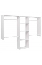 Wood Closet Organizers| Easy Track 4-ft to 8-ft W x 7-ft H White Wood Closet Kit - QG95412