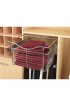 Wood Closet Organizers| Rev-A-Shelf Closet Accessories 18-in x 11-in x 16-in Chrome Basket - ZB96837