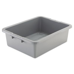 Storage Bins & Baskets| Rubbermaid Commercial Products Bus/Utility 21.5-in W x 7-in H x 17.13-in D Gray Plastic Bin - DP17684