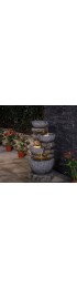 Outdoor Fountains| Glitzhome 32.28-in H Resin Tiered Fountain Outdoor Fountain - RH72605