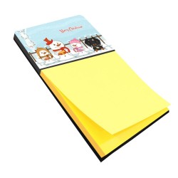 Notebooks & Notepads| Caroline's Treasures Merry Christmas Carolers Wire Haired Dachshund Dapple Sticky Note Holder - NE10922