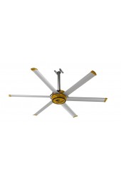 | Big Ass Fans 84-in Silver and Yellow Indoor Ceiling Fan (6-Blade) - KD47825
