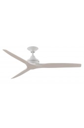 | Fanimation Spitfire 60-in Matte White Indoor/Outdoor Smart Propeller Ceiling Fan with Remote (3-Blade) - OQ59472