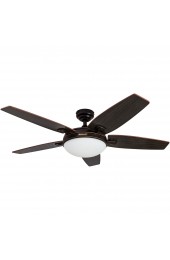 | Honeywell Carmel 48-in Oil-Rubbed Bronze LED Indoor Ceiling Fan with Light Remote (5-Blade) - DR74261