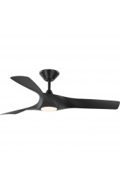 | Progress Lighting Ryne 52-in Black LED Indoor/Outdoor Ceiling Fan with Light Remote (3-Blade) - YG47176