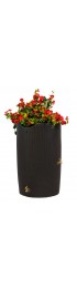 Rain Barrels| Good Ideas 50-Gallon Dark Brown Plastic Rain Barrel Spigot - KI63208