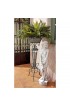 Planters, Stands & Window Boxes| Design Toscano 37.5-in H x 17-in W Faux Emerald Verdigris Bronze Indoor/Outdoor Round Steel Plant Stand - XH10365
