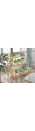 Planters, Stands & Window Boxes| FUFU&GAGA Plant stand 37.8-in H x 39.4-in W Wood Indoor/Outdoor Rectangular Wood Plant Stand - YK13161