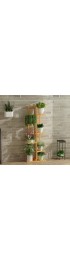 Planters, Stands & Window Boxes| FUFU&GAGA Plant Stand 49.2-in H x 17.7-in W Wood Indoor/Outdoor Corner Wood Plant Stand - XP55505