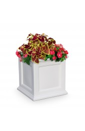 Planters, Stands & Window Boxes| Mayne Large (25-65-Quart) 28-in W x 28-in H White Resin Planter - CO26246
