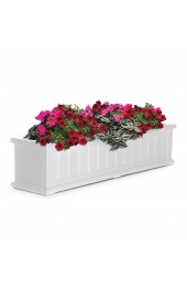 Planters, Stands & Window Boxes| Mayne Large (25-65-Quart) 48-in W x 10.8-in H White Resin Hanging Self Watering Window Box with Drainage Holes - MA48946
