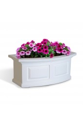 Planters, Stands & Window Boxes| Mayne Medium (8-25-Quart) 24-in W x 10-in H White Resin Hanging Self Watering Window Box with Drainage Holes - ZN60693