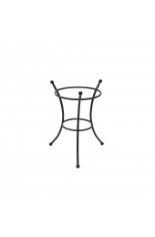 Planters, Stands & Window Boxes| Minuteman International 11.25-in H x 9-in W Black Powder Coat Indoor/Outdoor Round Wrought Iron Plant Stand - GJ89392