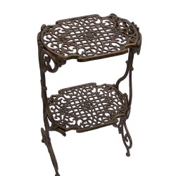 Planters, Stands & Window Boxes| Oakland Living 28.5-in H x 17-in W Antique Bronze Outdoor Rectangular Cast Iron Plant Stand - ZP47189