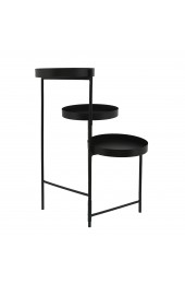 Planters, Stands & Window Boxes| Sagebrook Home 32-in H x 16-in W Black Indoor/Outdoor Round Steel Plant Stand - KI67096