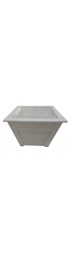 Planters, Stands & Window Boxes| Style Selections Large (25-65-Quart) 17.72-in W x 13.98-in H White Wood Planter with Drainage Holes - SH40245