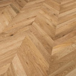 Hardwood Flooring| Flooors by LTL Chevron Flax Tan Oak 3-17/32-in Wide x 19/32-in Thick Wirebrushed Engineered Hardwood Flooring (7.31-sq ft) - CT10128