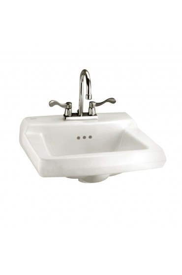 Bathroom Sinks| American Standard White Wall-mount Rectangular Traditional Bathroom Sink with Overflow Drain (18.25-in x 20-in) - PH03609
