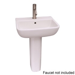Pedestal Sinks| Barclay Series 600 33.25-in H White Vitreous China Modern Pedestal Sink Combo (16.75-in x 20.5-in) - SF13969