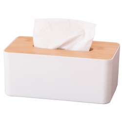 Countertop Organizers| Basicwise Bamboo Removable Top Lid Rectangular Tissue box - OG50011