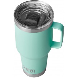 YETI Rambler 30 oz Travel Mug Stainless Steel Vacuum Insulated with Stronghold Lid Seafoam