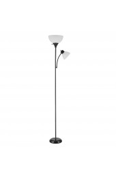 Floor Lamps| Globe Electric Delilah 72.88-in Matte Black Torchiere with Reading Light Floor Lamp - GR47353