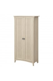 | Bush Furniture Salinas 31.5-in W x 62.95-in H Wood Composite Antique White Freestanding Utility Storage Cabinet - SQ89682
