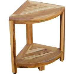 Shower Seats| EcoDecors Brown Teak Freestanding Shower Chair - VM20352
